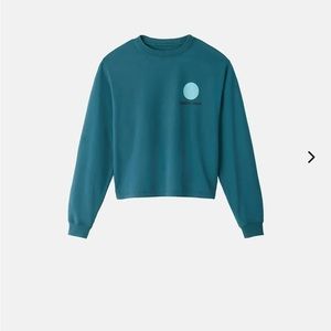 Outdoor voices circle logo cropped sweatshirt